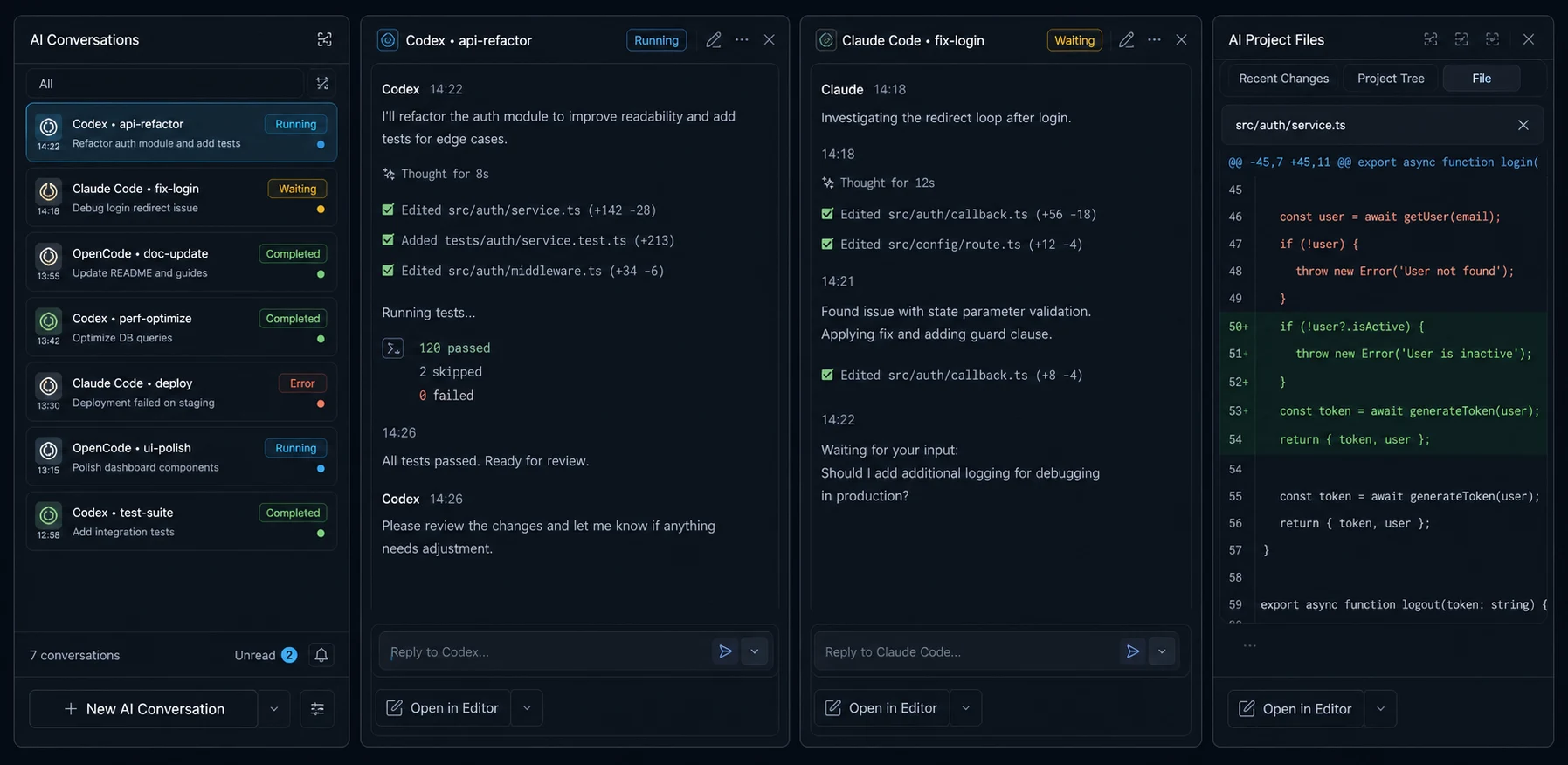 aiopsterm coding-agent conversation command center
